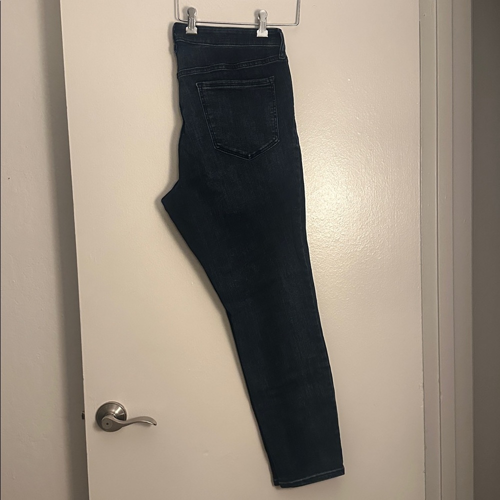 Old Navy High Rise Rockstar Super Skinny Dark Blue Jeans Size 16